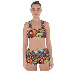 Graffiti Mural Street Art Wall Art Racerback Boyleg Bikini Set by Pakrebo