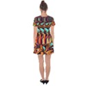 Graffiti Mural Street Art Wall Art Drop Hem Mini Chiffon Dress View2