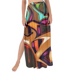 Graffiti Mural Street Art Wall Art Maxi Chiffon Tie-up Sarong by Pakrebo