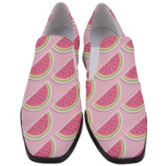 Melons Pattern Food Fruits Melon Slip On Heel Loafers by Pakrebo