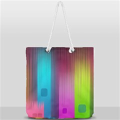 Abstract Background Colorful Full Print Rope Handle Tote (large) by Pakrebo