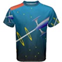 Rocket Spaceship Space Galaxy Men s Cotton Tee View1