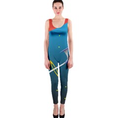 Rocket Spaceship Space Galaxy One Piece Catsuit by HermanTelo
