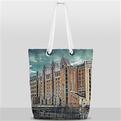 Architecture City Building Travel Full Print Rope Handle Tote (small) by Pakrebo