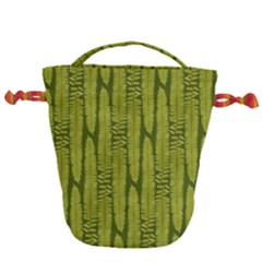 Fern Texture Nature Leaves Drawstring Bucket Bag by Nexatart