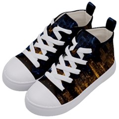 Architecture Buildings City Kids  Mid-top Canvas Sneakers by Pakrebo