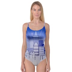 City Architecture Building Skyline Camisole Leotard  by Pakrebo