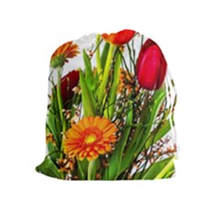 Tulip Gerbera Composites Broom Drawstring Pouch (xl) by Pakrebo