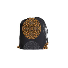 Background Design Pattern Tile Drawstring Pouch (small) by Mariart