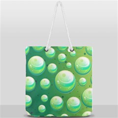 Background Colorful Abstract Circle Full Print Rope Handle Tote (large) by HermanTelo