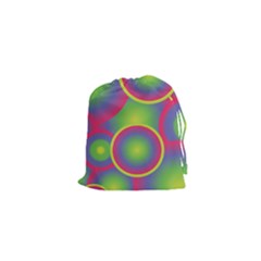 Background Colourful Circles Drawstring Pouch (xs) by HermanTelo