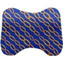 Blue Abstract Links Background Head Support Cushion View1