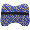 Blue Abstract Links Background Head Support Cushion View2