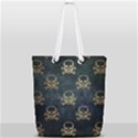 Golden Glitter Skeleton Gothic Full Print Rope Handle Tote (Small) View2