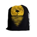 Moon Reflection Flamenco Animal Drawstring Pouch (XL) View1