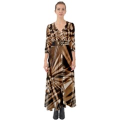 Music Clef Tones Button Up Boho Maxi Dress by HermanTelo