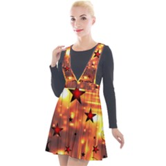 Star Radio Light Effects Magic Plunge Pinafore Velour Dress by HermanTelo