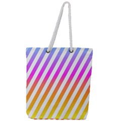 Abstract Lines Mockup Oblique Full Print Rope Handle Tote (large) by HermanTelo