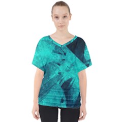 Background Texture V-neck Dolman Drape Top by HermanTelo