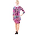 Illustration Reason Leaves Quarter Sleeve Hood Bodycon Dress View2