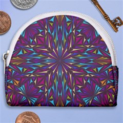 Kaleidoscope Triangle Curved Horseshoe Style Canvas Pouch by HermanTelo
