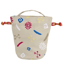 Pattern Culture Tribe American Drawstring Bucket Bag by HermanTelo
