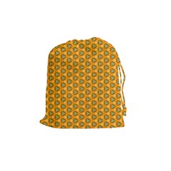 Pattern Halloween Pumpkin Color Leaf Drawstring Pouch (medium) by HermanTelo