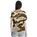 Mountains Ocean Clouds V-Neck Flutter Sleeve Top View2