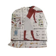Egyptian Design Men Worker Slaves Drawstring Pouch (xxl) by Sapixe