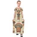 Egyptian Architecture Column Kids  Short Sleeve Maxi Dress View1