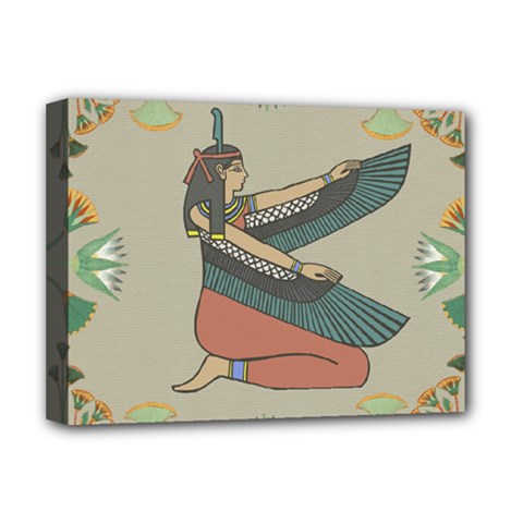 Egyptian Woman Wings Design Deluxe Canvas 16  X 12  (stretched)  by Sapixe