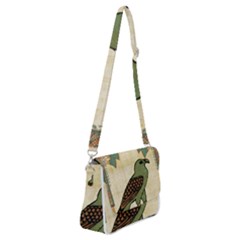 Egyptian Paper Papyrus Bird Shoulder Bag With Back Zipper by Sapixe