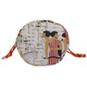 Egyptian Design Men Worker Slaves Drawstring Bucket Bag View3
