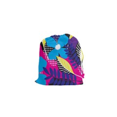 Pattern Leaf Polka Leaves Drawstring Pouch (xs) by HermanTelo