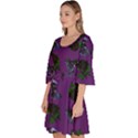 Gothic Girl Rose Purple Pattern Velour Kimono Dress View2