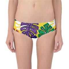 Pattern Leaves Grey Classic Bikini Bottoms by HermanTelo