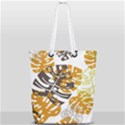 Pattern Leaves Full Print Rope Handle Tote (Small) View1