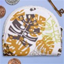 Pattern Leaves Horseshoe Style Canvas Pouch View2