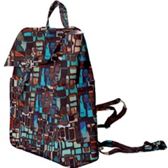 Stained Glass Mosaic Abstract Buckle Everyday Backpack by Sapixe