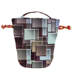 Texture Artwork Mural Murals Art Drawstring Bucket Bag by Sapixe
