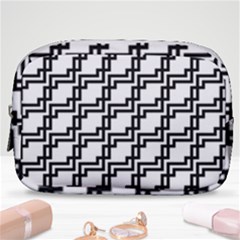 Pattern Monochrome Repeat Make Up Pouch (small) by Sapixe