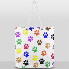 Pawprints Paw Prints Paw Animal Full Print Rope Handle Tote (large) by Sapixe
