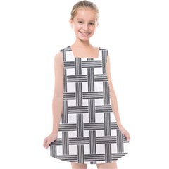 Seamless Stripe Pattern Lines Kids  Cross Back Dress by Sapixe