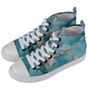 Cute Baby Is Coming With Stork Women s Mid-Top Canvas Sneakers View2