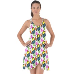 Sweet Dessert Food Cake Pattern Show Some Back Chiffon Dress by HermanTelo