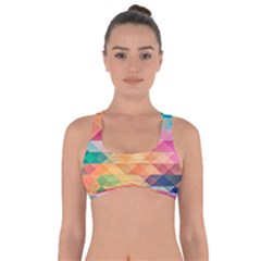Texture Triangle Got No Strings Sports Bra by HermanTelo