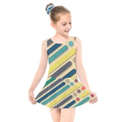 Vintage Desktop Color Kids  Skater Dress Swimsuit by HermanTelo