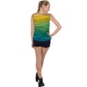 Waves Texture Bubble Hem Chiffon Tank Top View2