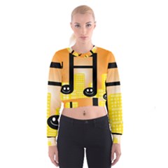 Abstract Anthropomorphic Art Cropped Sweatshirt by Bajindul