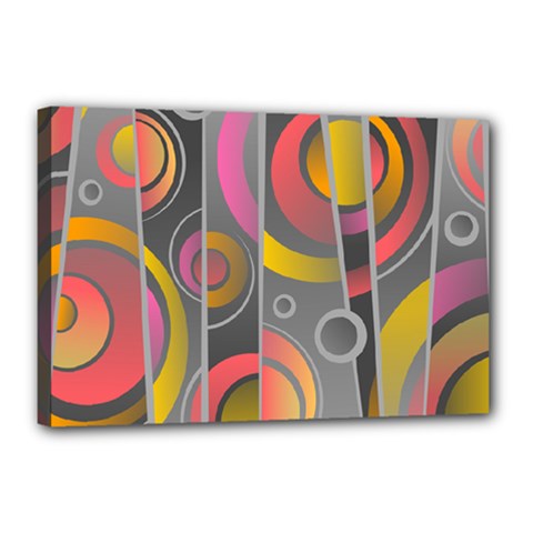 Abstract Colorful Background Grey Canvas 18  X 12  (stretched) by Bajindul